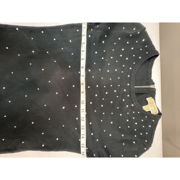 Michael Kors Black Sweater Dress Rhinestone Sparkles Holiday Party Small - Picture 3 of 10